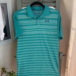 Under Armour Boy’s Polo Shirt - Aqua Stripes